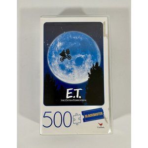 ET The Movie 500 Piece Puzzle Plastic Blockbuster VHS-Inspired Case Complete